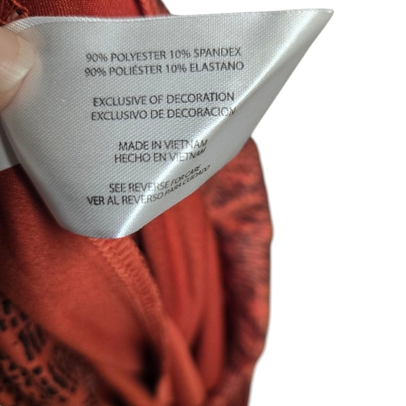 Eddie Bauer Kacey Athletic Skirt Red/orange Size Large Animal Print - Picture 3 of 10